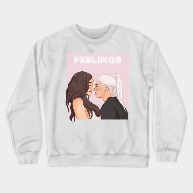 i'm hooked on all these feelings Crewneck Sweatshirt by ohnoballoons